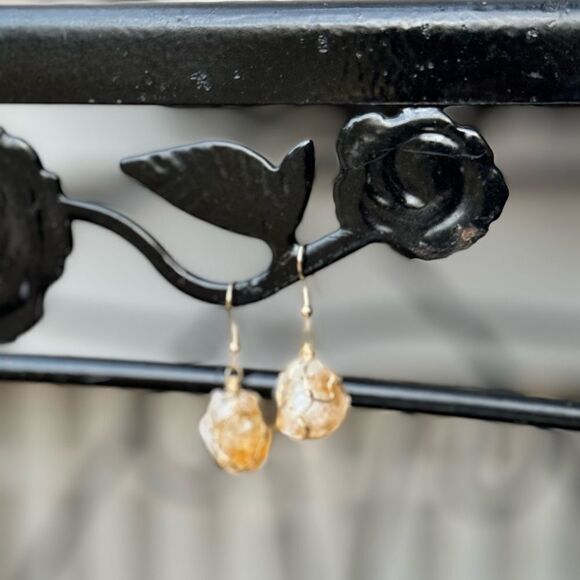 NIB Colors of Brazil Citrine Earrings in Goldtone 31.00 ctw - Picture 3 of 9